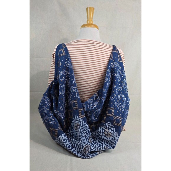 Ruggine Hippie Bohemian Ethnic Hobo Chic Yoga Shoulder Beach Bag Purse - Blue - Picture 5 of 10